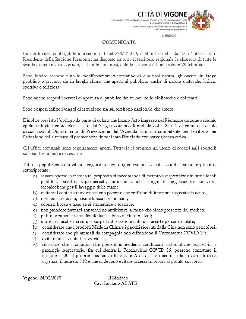 comunicato