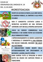 ORDINANZA DEL SINDACO