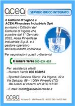 AVVISO SUBENTRO ACEA GESTIONE ACQUEDOTTO DAL 1 GENNAIO 2022